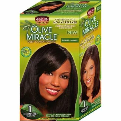 6 Pack - African Pride Olive Miracle Deep Conditioning No-Lye Relaxer - Regular Kit 1 ea