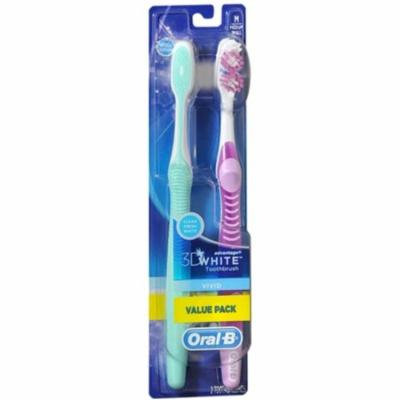 4 Pack - Oral-B 3D White Advantage Vivid Toothbrushes Medium 2 Each