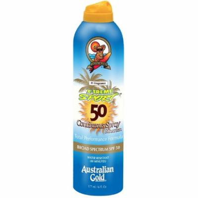 3 Pack - Australian Gold X-Treme Sport Continuous Spray Sunscreen SPF 50 6 oz