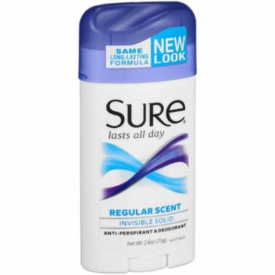 3 Pack - Sure Anti-Perspirant Deodorant Invisible Solid Regular Scent 2.60 oz