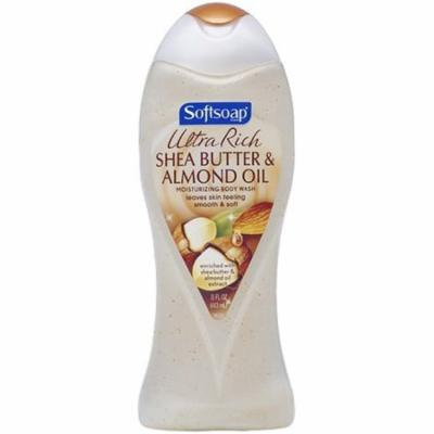 6 Pack - Softsoap Ultra Rich Shea Butter and Almond Oil Moisturizing Body Wash 15 oz