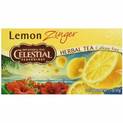 2 Pack - Celestial Seasonings Lemon Zinger Caffeine Free Natural Herb Tea 20 ea