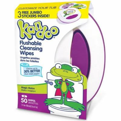 Kandoo Flushable Cleaning Wipes, Magic Melon 50 ea