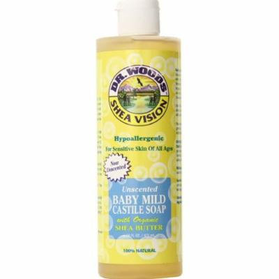 6 Pack - Dr. Woods Shea Vision Baby Mild Castile Soap, Unscented 16 oz