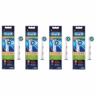 Oral-B Cross Action Replacement Brush Heads, 4 Count (Pack of 4) + LA Cross Blemish Remover 74851