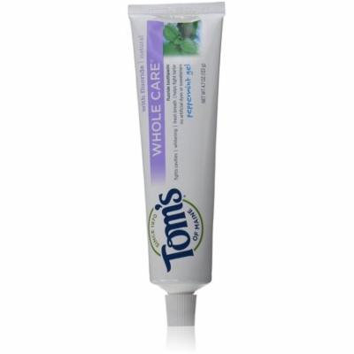 2 Pack - Tom's of Maine Natural Toothpaste Gel, Peppermint 4.7 oz