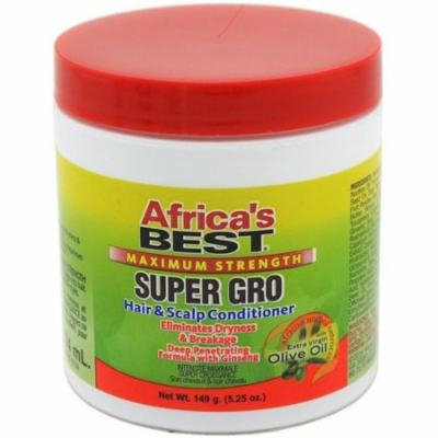 2 Pack - Africa's Best Maximum Strength Super Gro Hair & Scalp Conditioner, 5.25 oz