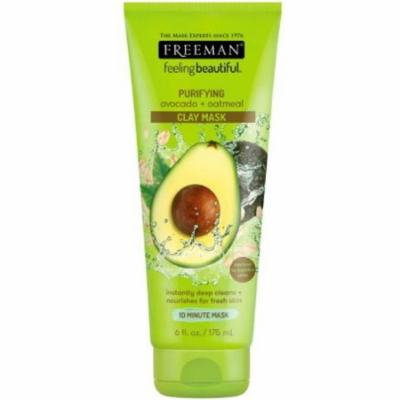 3 Pack - Freeman Feeling Beautiful Facial Clay Masque Avocado & Oatmeal 6 oz