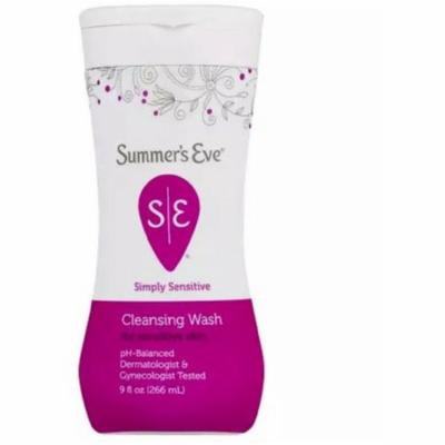 2 Pack - Summer's Eve Simply Sensitive Cleansing Wash for Sensitive Skin 9 oz