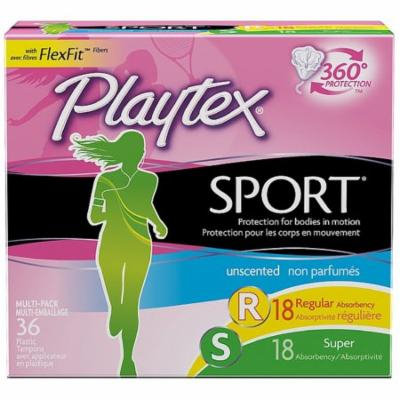 2 Pack - Playtex Sport Unscented Multi-Pack Tampons 36 ea