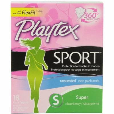 6 Pack - Playtex Sport Unscented Super Absorbency Tampons 18 ea