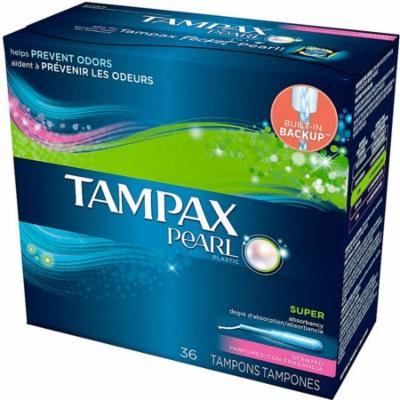 2 Pack - Tampax Pearl Plastic Super Absorbency Tampons, Fresh Scent 36 ea