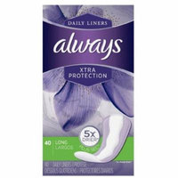 4 Pack - Always Daily Liners Xtra Protection Long Liners 40 ea