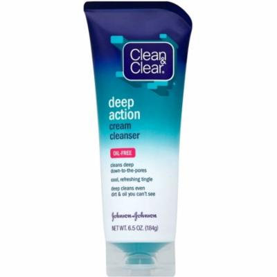 3 Pack - CLEAN & CLEAR Deep Action Cream Cleanser Oil-Free 6.50 oz