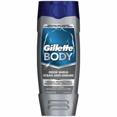 4 Pack - Gillette Body Odor Shield Tough Protection Body Wash 16 oz