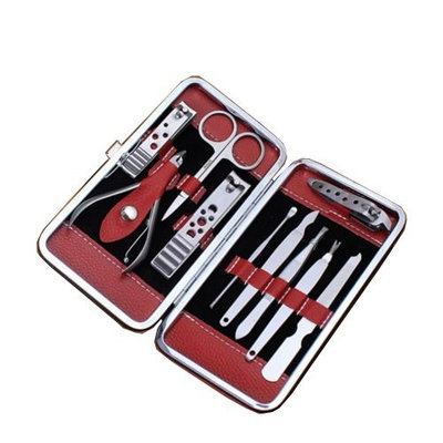10-in-1 Pedicure / Manicure Set Nail Clippers Cleaner Cuticle Grooming Kit Case