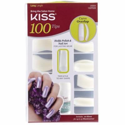 3 Pack - KISS 100 Tips, Long Length, Curve Overlap 1 ea