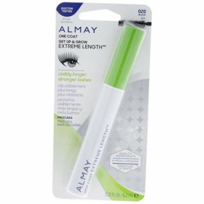 3 Pack - Almay One Coat Get Up & Grow Mascara, Black, 0.21 oz