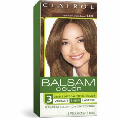 4 Pack - Balsam Hair Color, #43 Medium Golden Brown 1 kit