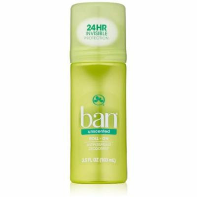 2 Pack - Ban Anti-Perspirant Deodorant Original Roll-On Unscented 3.50 oz