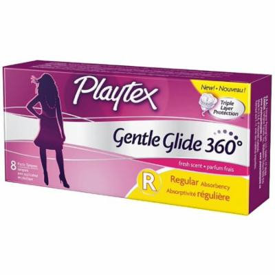 3 Pack - Playtex Gentle Glide 360 Fresh Scent Regular Absorbency Tampons 8 ea