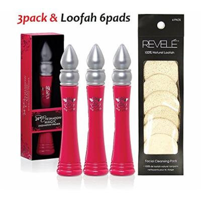 Ruby Kisses 24 HR Eyeshadow Magic Primer (3pack) & 6 Loofah Pads
