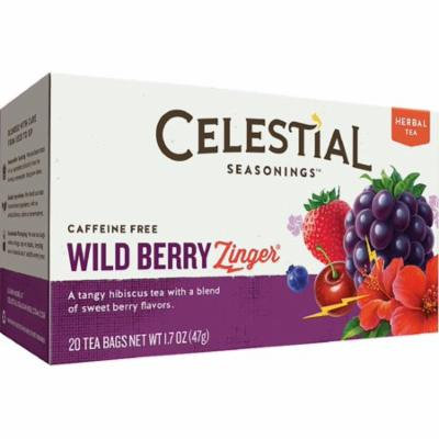 3 Pack - Celestial Seasonings Tea Caffeine Free Herbal Tea, Wild Berry Zinger 20 ea
