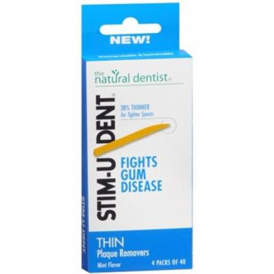 4 Pack - Stim-U-Dent Plaque Removers Thin Mint 160 Each