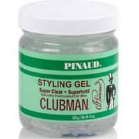 6 Pack - Clubman Pinaud Super Clear Styling Gel Super Hold, 16 oz
