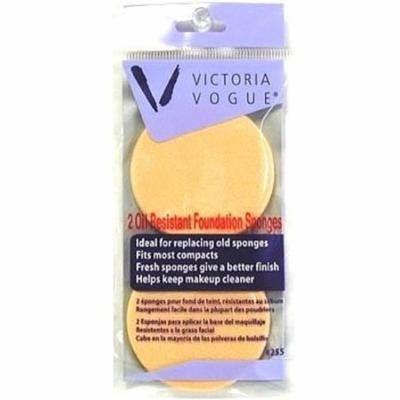 Victoria Vogue Oil Resistant Round Foundation Sponges 2 ea