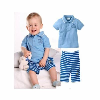 StylesILove Baby Boy Paper Boat Pirates Polo T-shirt and Pants 2-piece (2-3 Years)