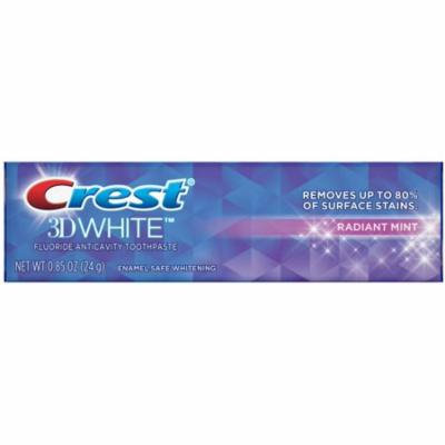6 Pack - Crest 3D White Vivid Fluoride Anticavity Toothpaste, Radiant Mint 0.85 oz