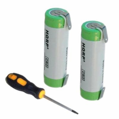 HQRP 2-Pack Batteries for Braun Type 5647, 5649, 8990, 8991, 8995, 90ññ Razor / Shaver plus Screwdriver and Coaster