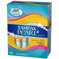 3 Pack - Tampax Pearl Tampons With Plastic Applicators, Super Plus Absorbency 18 ea