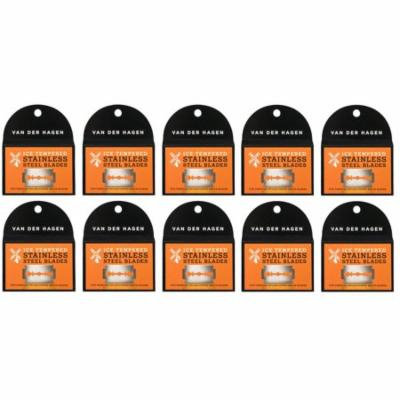 Van Der Hagen Stainless Steel Double Edge Razor Blades 5 Blades (Pack of 10) + LA Cross Blemish Remover 74851
