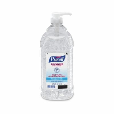 Purell Hand Sanitizer 2000 mL Ethyl Alcohol Gel Pump Bottle, Each 6 Pack