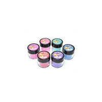 LOT OF 6 MIA SECRET ALADDIN NAIL ART ACRYLIC POWDER SET RED PURPLE PINK BLUE USA + FREE EARRING