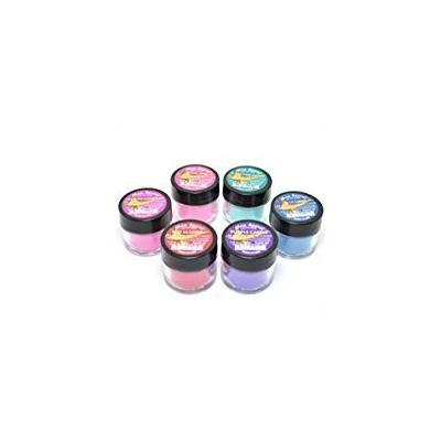 LOT OF 6 MIA SECRET ALADDIN NAIL ART ACRYLIC POWDER SET RED PURPLE PINK BLUE USA + FREE EARRING