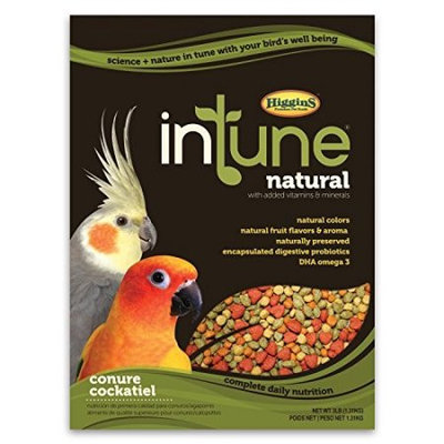 Higgins Pet Food HS30250 Intune Natural Diet For Conures & Cockatiels 2 lbs.