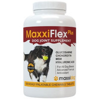 maxxidog - maxxiflex+ Dog joint supplement - Glucosamine, Chondroitin, MSM, Hyaluronic Acid, Devils Claw, Bromelain, Turmeric - For maximum pet hip health and improved mobility - 120 tablets