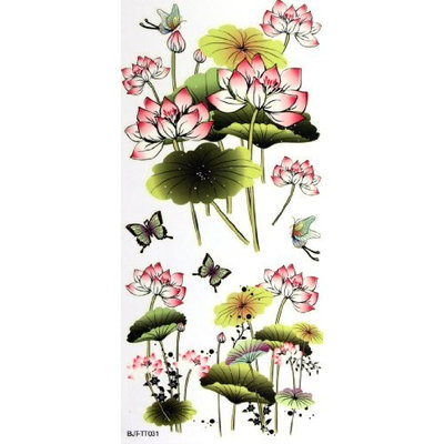 GGSELL GGSELL KING HORSE Waterproof fresh Lotus new design temporary tattoo stickers