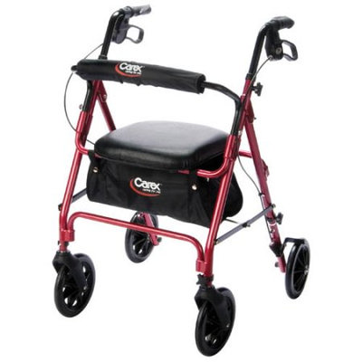 Carex Roller Walker w/ Ergonomic Handgrips - Weight capacity: 250 lbs