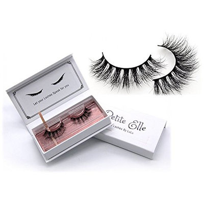 PetiteElle 3D Mink Eyelashes- Dramatic Makeup look High- Handmade Reusable False Long Natural lashes- Premium mink 100% Siberian Fur Fake Eyelashes 1 Pair – Prime