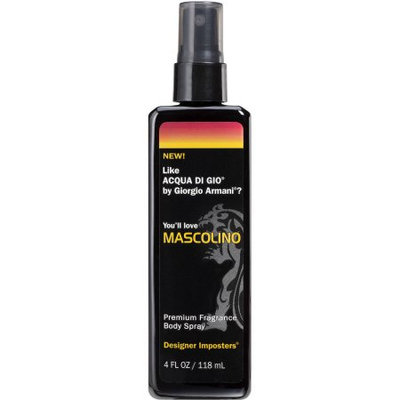 Parfums De Coeur Designer Imposters Mascolino Premium Fragrance Body Spray, 4 fl oz