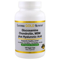 California Gold Nutrition, Glucosamine, Chondroitin, MSM Plus Hyaluronic Acid, 120 Veggie Caps
