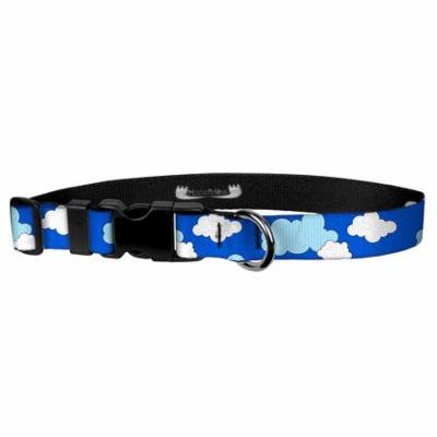 Deluxe Adjustable Dog Collar: Small, Clouds, 3/4 inch Sublimated Polyester by Moose Pet Wear