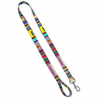 Deluxe Dog Leash: Geo Squares, 3/4 inch by 6 feet Sublimated Polyester by Moose Pet Wear