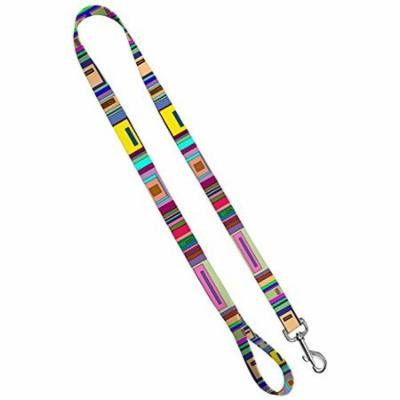 Deluxe Dog Leash: Geo Squares, 3/4 inch by 6 feet Sublimated Polyester by Moose Pet Wear