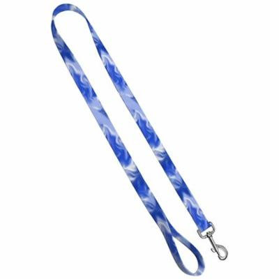 Deluxe Dog Leash: Blue Smoke, 1 inch by 6 feet Sublimated Polyester by Moose Pet Wear