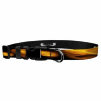 Deluxe Adjustable Dog Collar: Small, Fire, 3/4 inch Sublimated Polyester by Moose Pet Wear